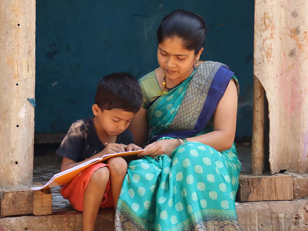 Abhishek counseling a youth